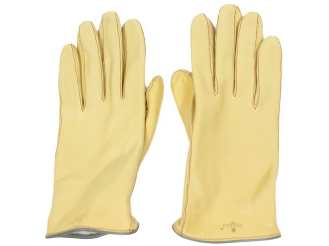 Autre Marque Gloves Yellow Leather  ref.12434