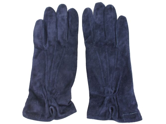 Autre Marque Boboki Handschuhe aus Wildleder Mitternachtsblau Größe 7