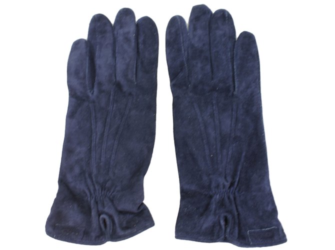Autre Marque Gloves Blue Deerskin  ref.12435