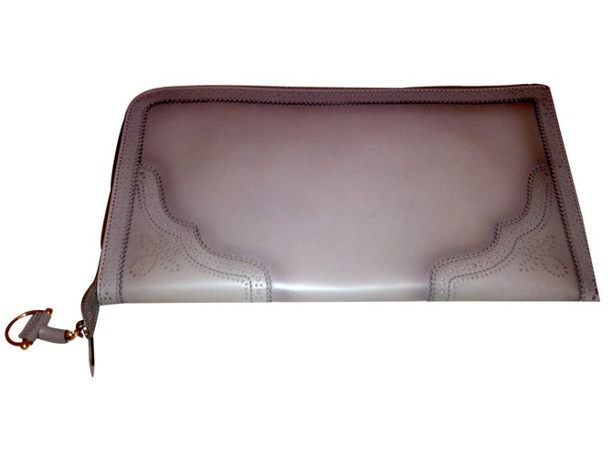 Gucci Clutch bags Grey Leather  ref.12449