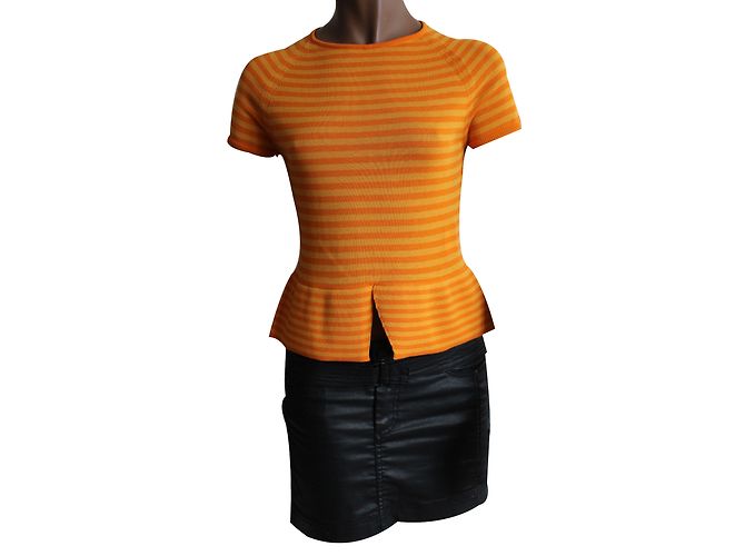 Camiseta Piazza Sempione de algodão laranja