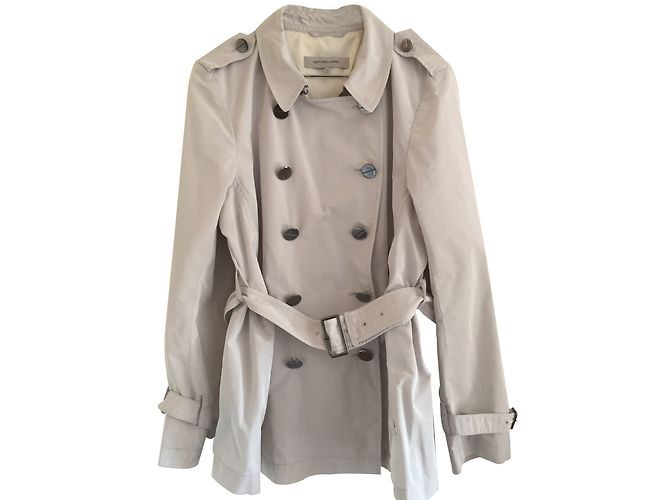 Gerard Darel Trenchcoat Weiß Polyester