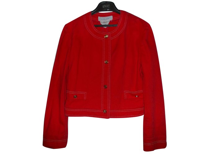 Céline Jackets Red Cotton  ref.12491
