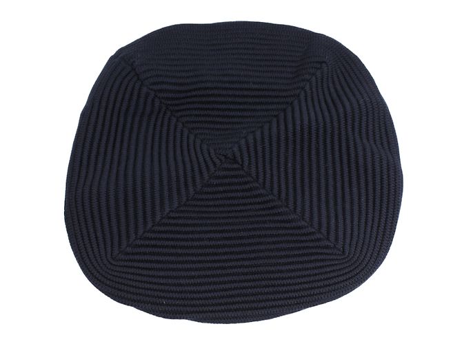 Rodier Beret Blue Merino Wool