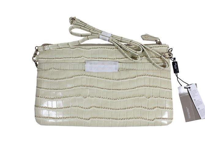 Autre Marque Pochette Effet Croco Sable en Polyester