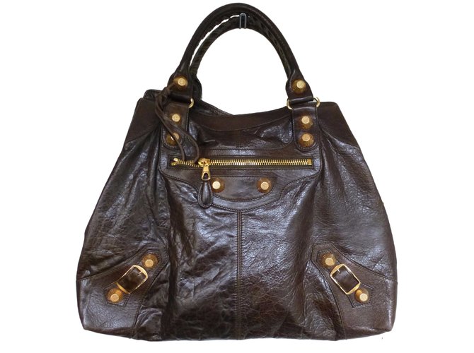 Balenciaga Handbags Brown Leather  ref.12722