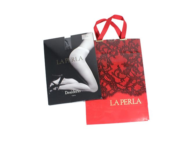 La Perla Collant Desiderio Neri Floreali Nero