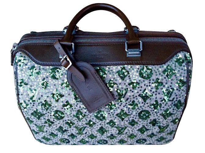 Speedy Bolsa Louis Vuitton Sunshine Express em Couro Khaki Caqui