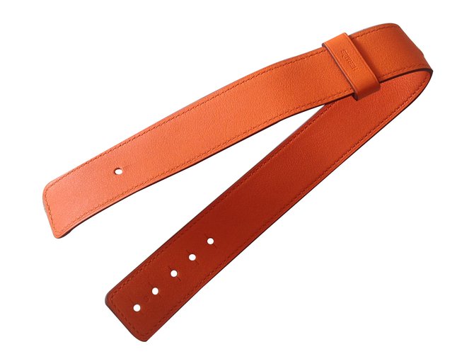 Hermès Armbänder Orange Leder  ref.12774