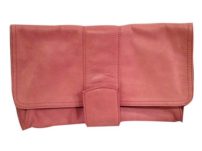 Maje Clutch bags Pink Leather  ref.12789