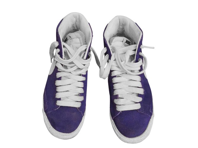 Nike Sneakers Blue Suede  ref.12791