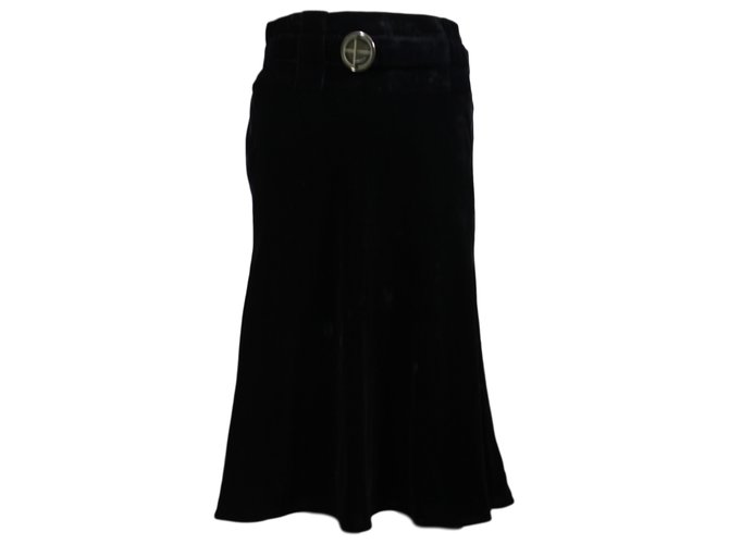 Emporio Armani Skirts Black Velvet  ref.12841