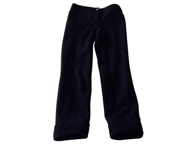 Chanel calça, leggings Preto Lã  ref.12951