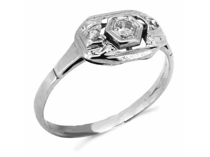 Autre Marque Rings Silvery White gold  ref.12956