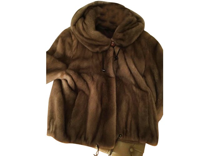 Autre Marque Coats, Outerwear Brown Fur  ref.13004