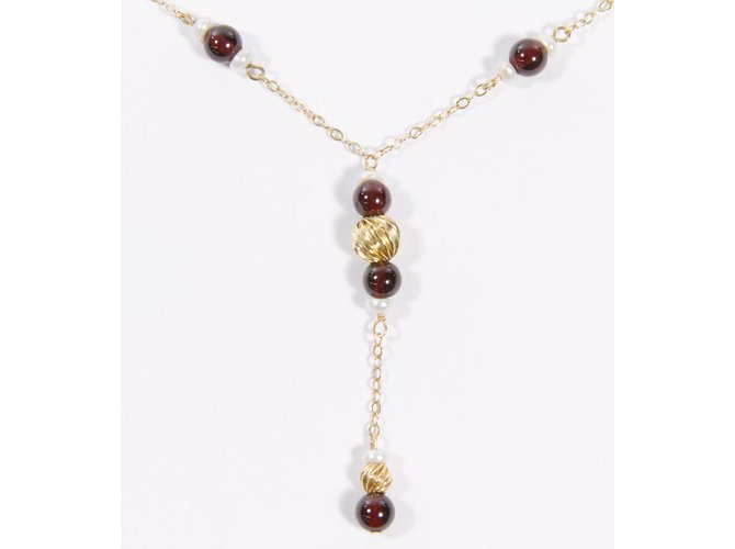 Autre Marque Necklaces Dark red Gold  ref.13006