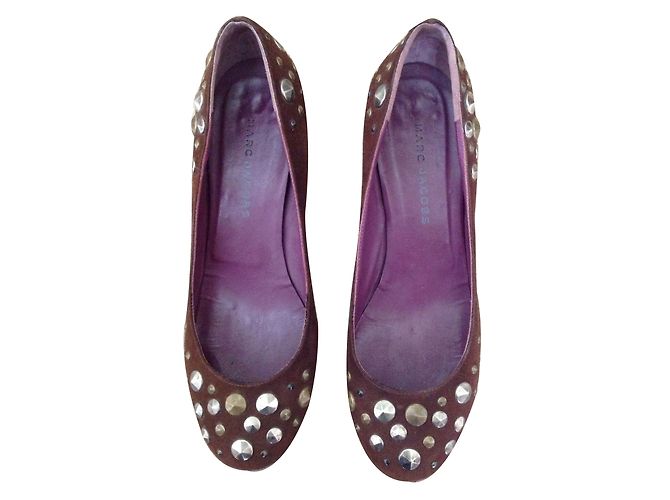Sapatilhas Marc Jacobs marrons em pele de cervo Marrom