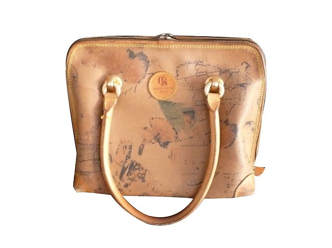 Autre Marque Cuir Way Mappemonde Handtasche aus Leder mehrfarbig Mehrfarben