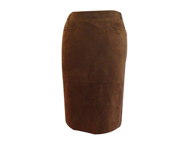 Christian Dior Skirts Brown Deerskin ref.13111 - Joli Closet