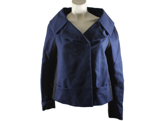 Paule Ka Jackets Black Blue Cotton ref.13207 - Joli Closet