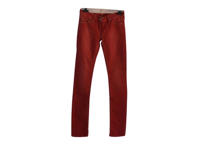 Isabel Marant Etoile Pantalons Coton Rouge  ref.13256