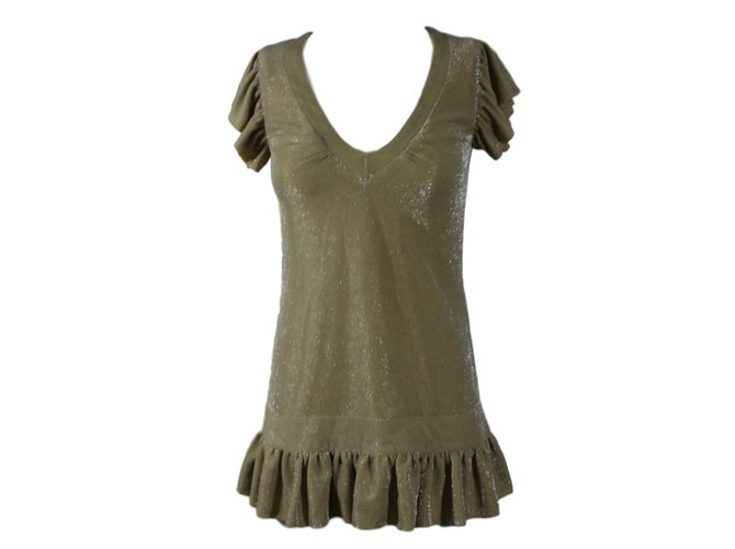 Karen Millen Dresses Golden Polyester Polyamide  ref.13307