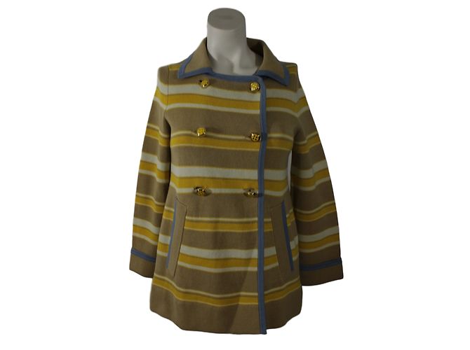 Marc by Marc Jacobs Abrigo Peacoat de punto de algodón Amarillo Beige Azul