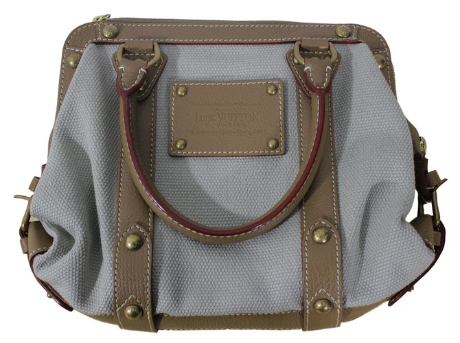 Louis Vuitton Handbags Beige Cloth  ref.13320