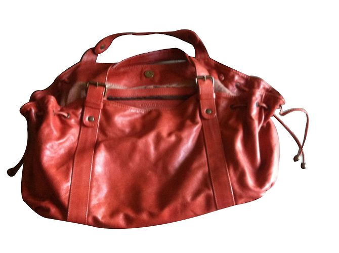 Bolsa de mão em couro Gerard Darel Cor Tomette