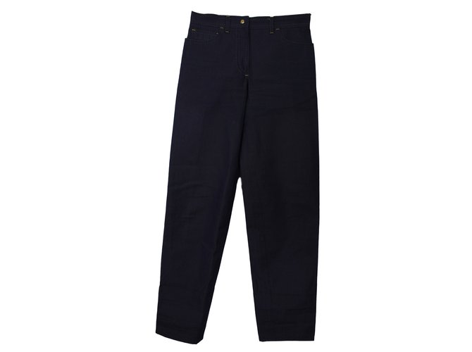 Louis Vuitton Pants, leggings Blue Cotton ref.13423 - Joli Closet