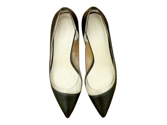 Maje Debra Pumps Schwarz Leder 6cm Absatz