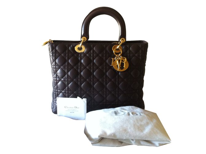 Dior Handbags Brown Leather  ref.13527