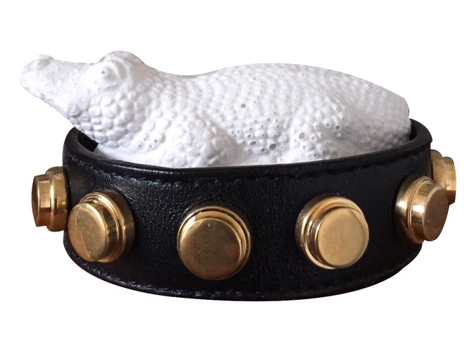 Saint Laurent Bracelets Black Leather  ref.13581
