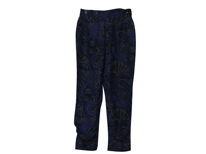 Pantalones de seda Marc by Marc Jacobs Azul y Caqui
