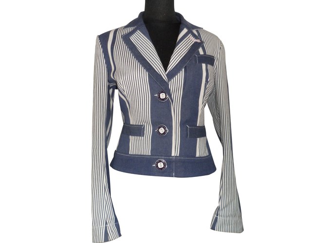 Christian Lacroix Chaquetas Azul Algodón  ref.13605