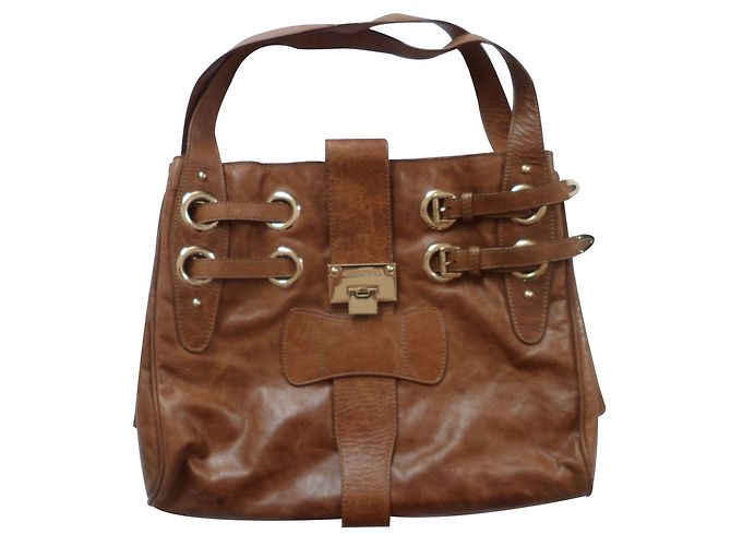 Jimmy Choo Handtasche aus Leder Caramel Karamell