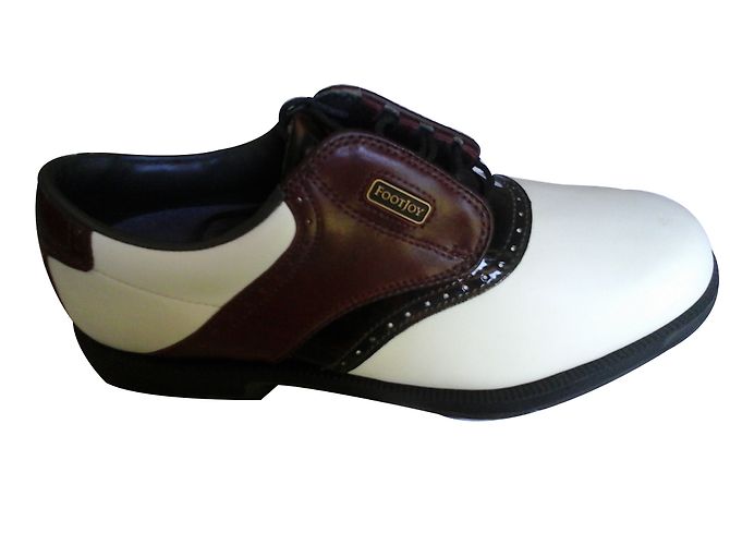 Autre Marque Chaussures de golf Foot Joy en cuir blanc