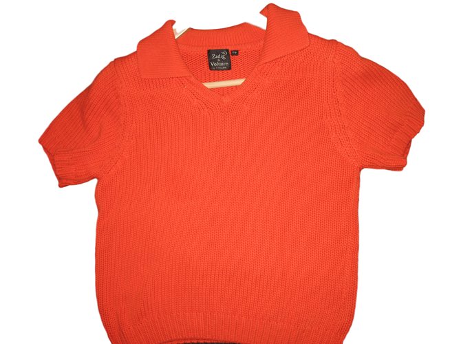 Zadig & Voltaire Polo Coton Orange  ref.13671