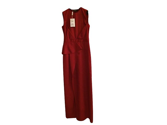 Salvatore Ferragamo Kleid Dunkelrot Viskose Bordeaux