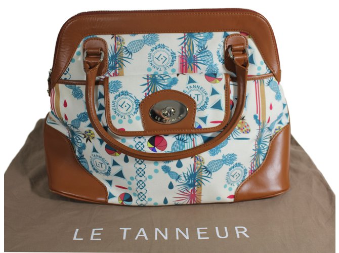 Le Tanneur Handbags White Cloth  ref.13777