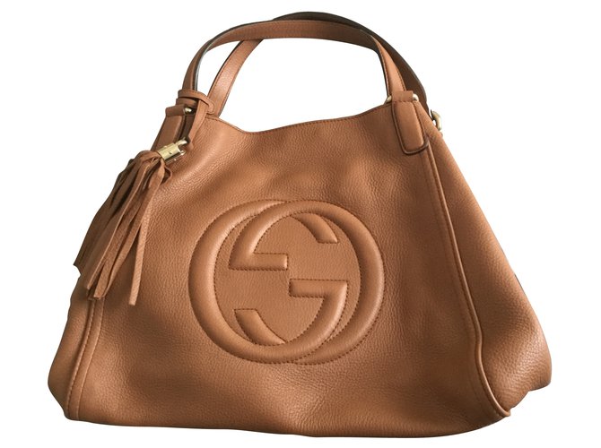 Gucci Handbags Handbags Leather Cognac 
