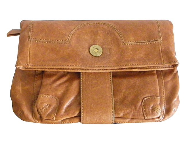 Bel Air Clutch bags Beige Leather  ref.13924