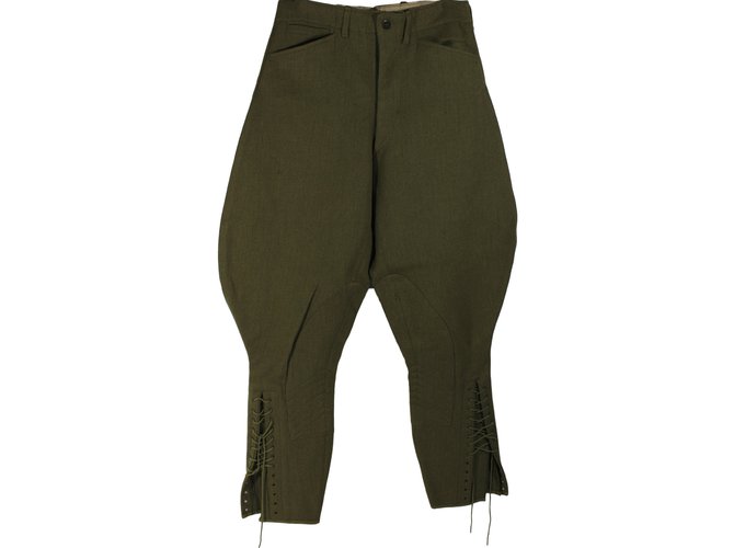 Autre Marque Pants, leggings Khaki Wool  ref.14006