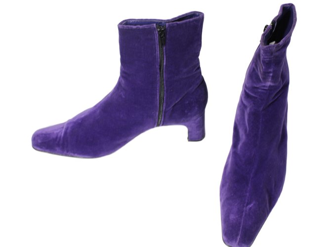 Autre Marque Ankle Boots Purple Velvet  ref.14018