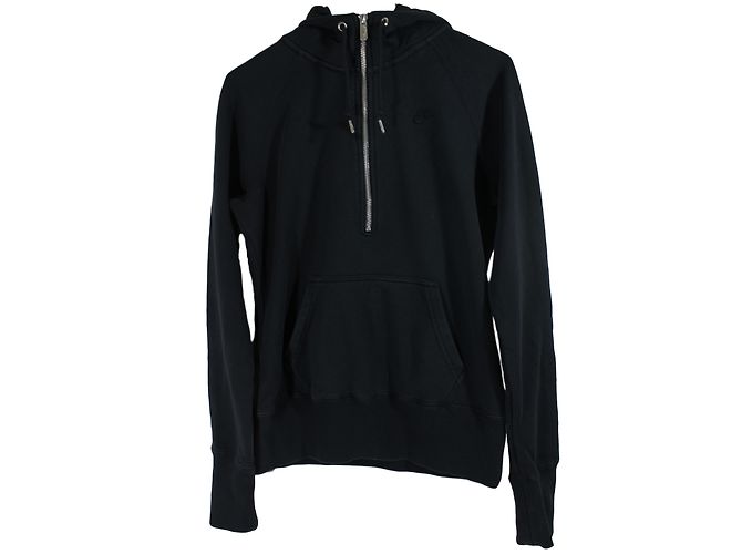 Nike Kapuzenpullover Dunkelblau Baumwolle Größe M Schwarz
