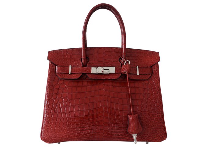 Birkin Hermès Borse Rosso Pelli esotiche  ref.14066