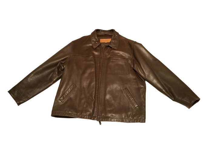 timberland brown leather jacket