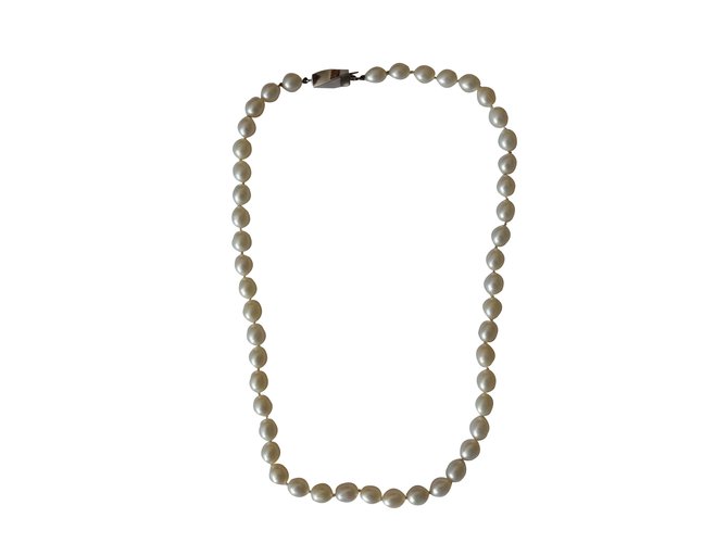 Tiffany & Co Halsketten Weiß Perle  ref.14098