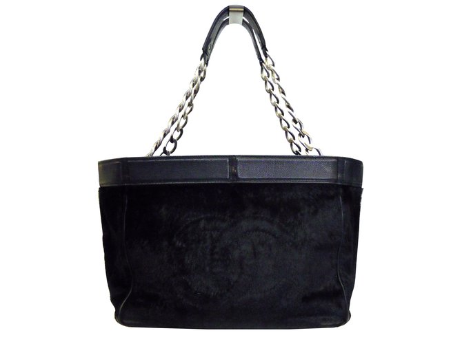 Chanel Totes Black Leather  ref.14246