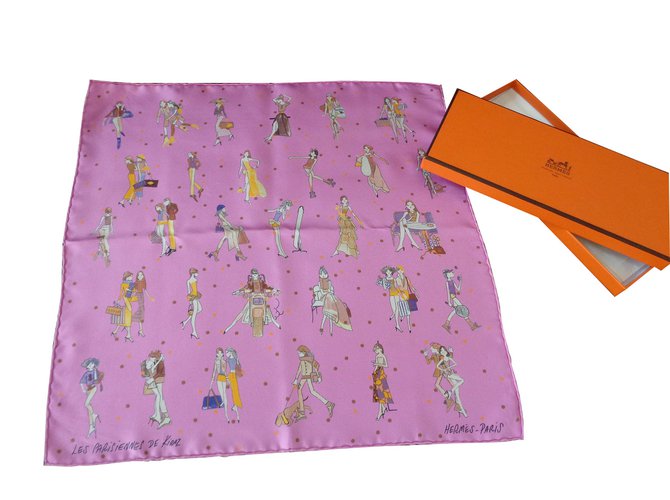 Hermès sciarpe Rosa Seta